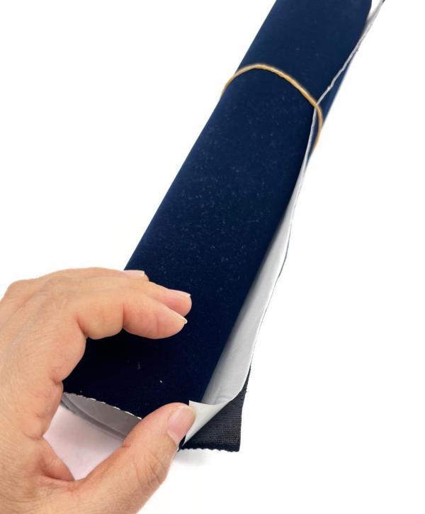 Çanta Aksesuar Yapışkanlı Lacivert Renk Nubuk Kumaş, Abiye Çanta  Kalıp Astarı - Image 1