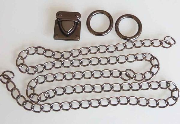 Çanta Aksesuar Füme Renk Zincir Set - Image 1