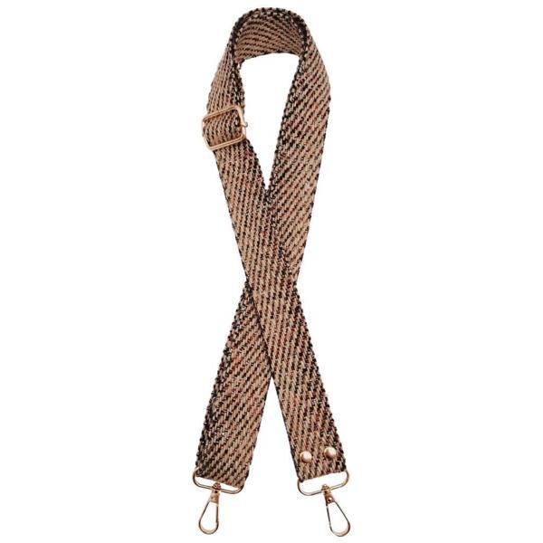 Çanta Aksesuar 120x3 cm Jüt Kolon Çanta Sapı Renkli Simli Light Gold Metalli - Image 1