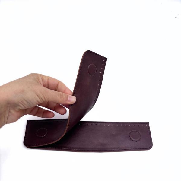 Çanta Aksesuar Bordo Suni Derili Çift Gizli  Mıknatıs - Image 1