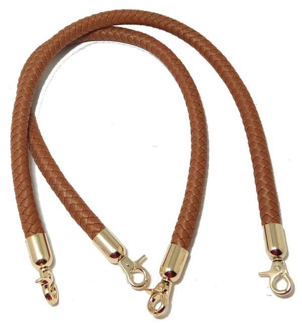 Çanta Aksesuar Taba Örme Çanta Sapı Light Gold Metal - Image 1