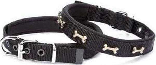 Doggie Comfort Dokuma Kemikli Köpek Boyun Tasması Small Siyah 2x30-35 Cm - Image 1