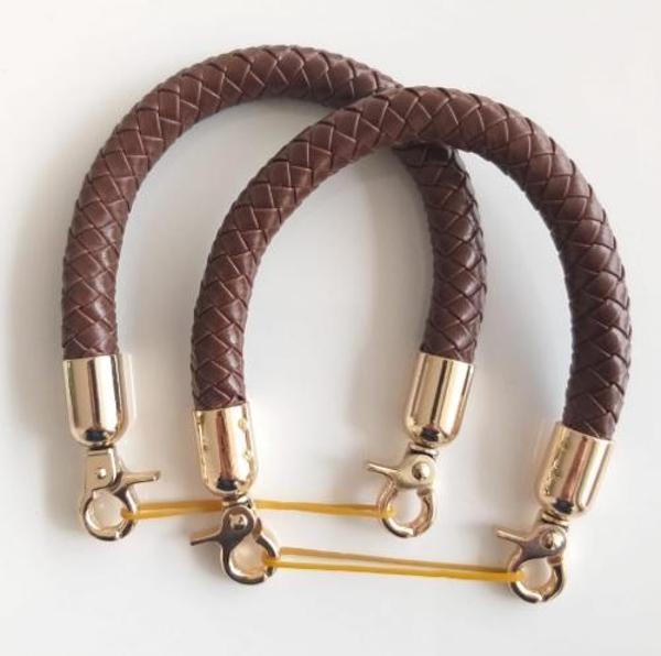 Çanta Aksesuar Örme Çanta Sapı, Koyu Kahve Renk - Image 1