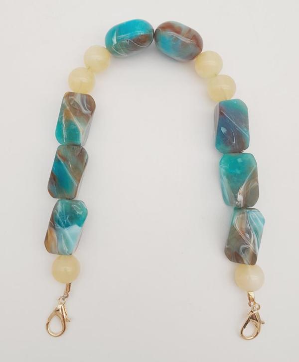 Çanta Aksesuar 40 cm Kancalı Akrilik Zincir Light Gold Metalli No:02 - Image 1