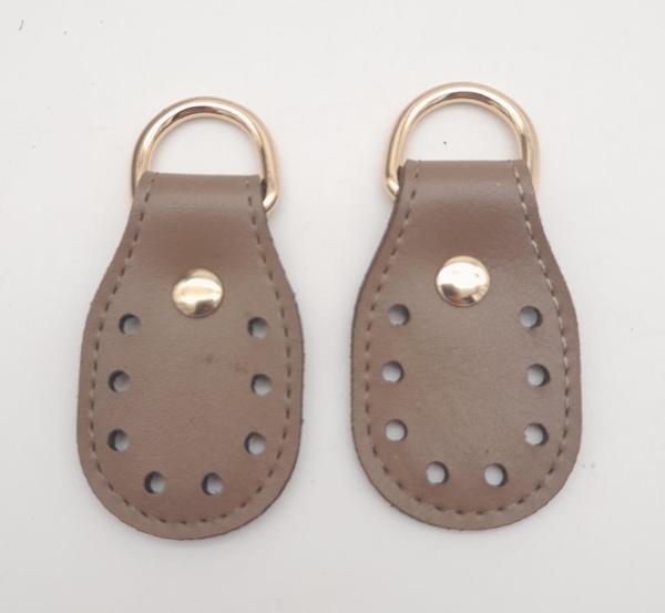 Çanta Aksesuar Vizon Çift Kat Dikişli Suni Deri Sapucu Böce Light Gold Metalli - Image 1