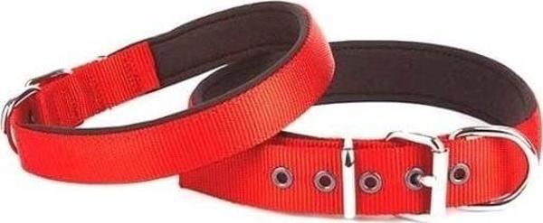 Doggie Comfort Dokuma Köpek Boyun Tasması Medium Kırmızı 2.5x37-45 Cm - Image 1