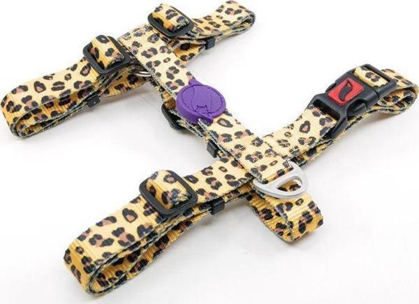 Tailpetz Leopard Desenli Köpek Göğüs Tasması Medium 31-50x42-69 Cm - Image 1