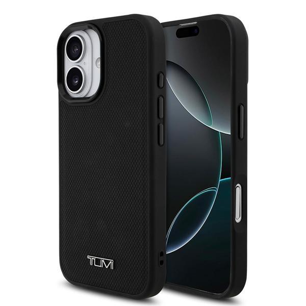 Tumı İphone 17 Uyumlu Kılıf M-Safe Şarj Özellikli Deri Noktalı Dizayn Kapak Siyah - Image 1