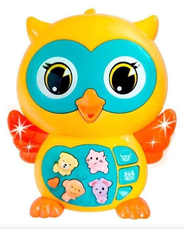 Baykuş Eğitici Bebek Piyanosu - Sarı - Image 1