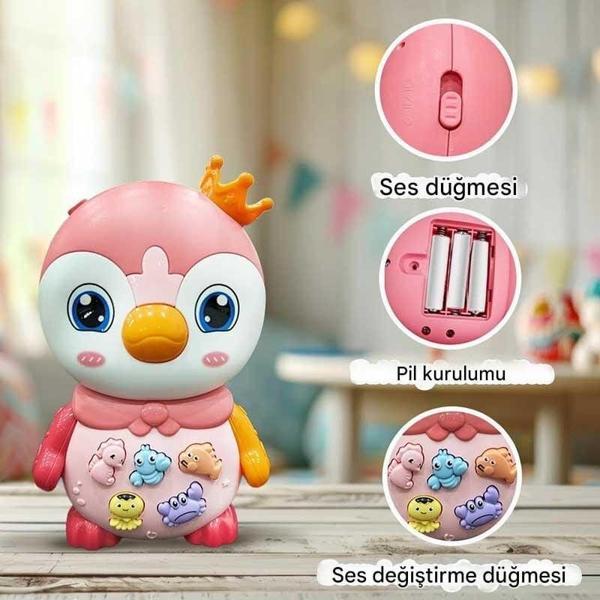 Penguen Eğitici Bebek Piyanosu - Pembe - Image 1