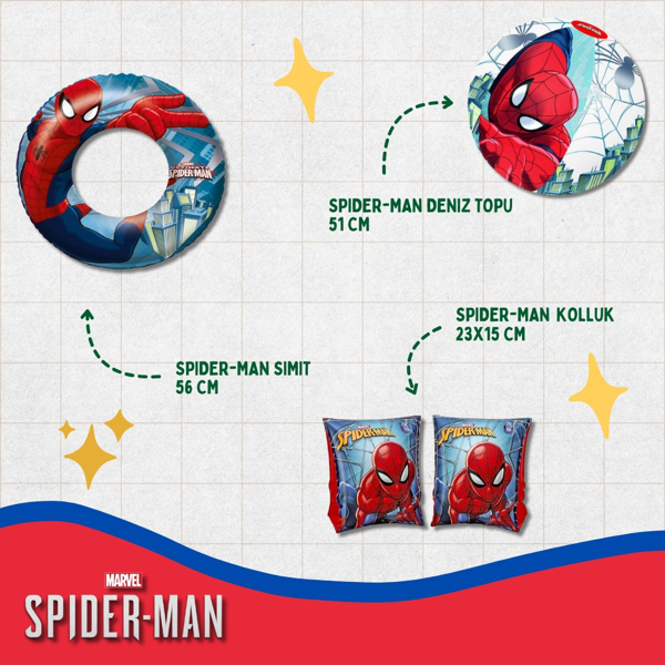 Spider-Man Kolluk & Simit & Deniz Topu Bestway - Image 1