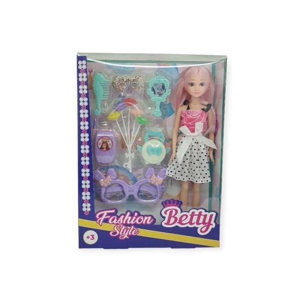 Güzellik Seti 7 Parça Aksesuarlı Bebek Seti - Beyaz Etekli - Image 1