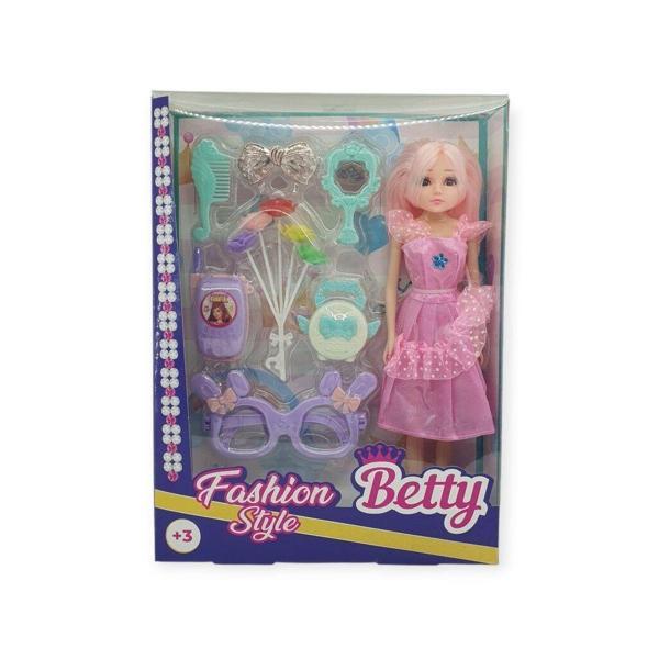 Güzellik Seti 7 Parça Aksesuarlı Bebek Seti - Pembe - Image 1