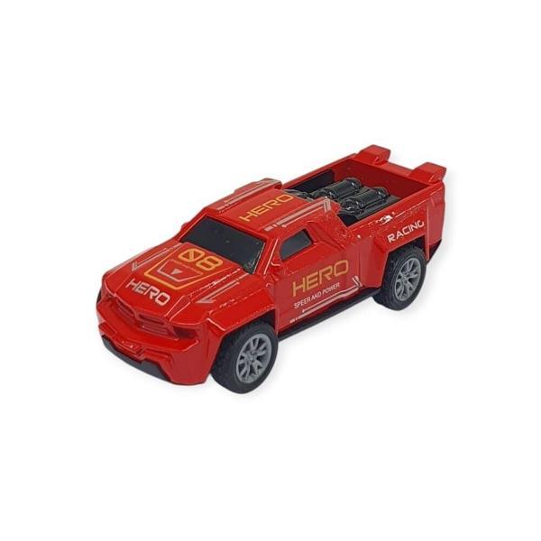 Çek Bırak Metal Küçük Arabalar 8 cm - SH40031 - Kırmızı Pick-Up - Image 1