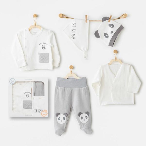 Andywawa AC26020 Keep Smiling 5'li Hastane Çıkışı Grey - Image 1