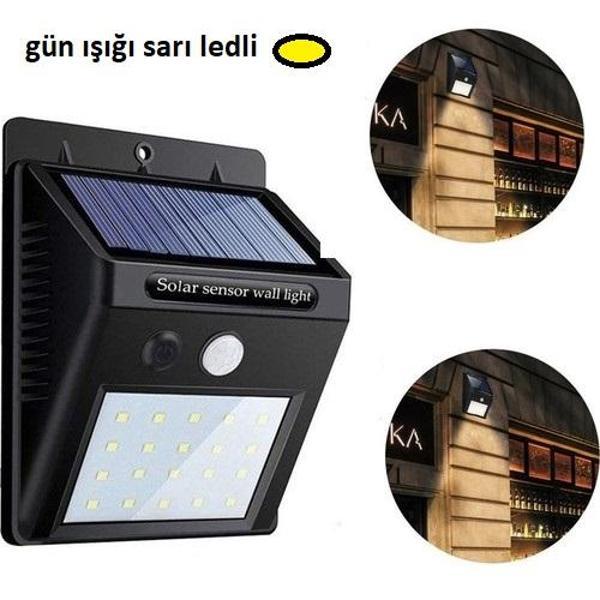 Hareket Sensörlü Güneş Enerjili Lamba 20 led - Image 1