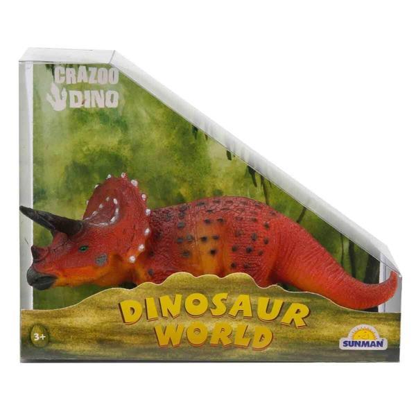 Dinozor Figür - Triceratops-Turuncu Noktalı - Image 1
