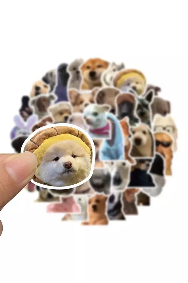 Sevimli Köpek Çıkartmaları Laptop Notebook Tablet Sticker Seti - Image 1