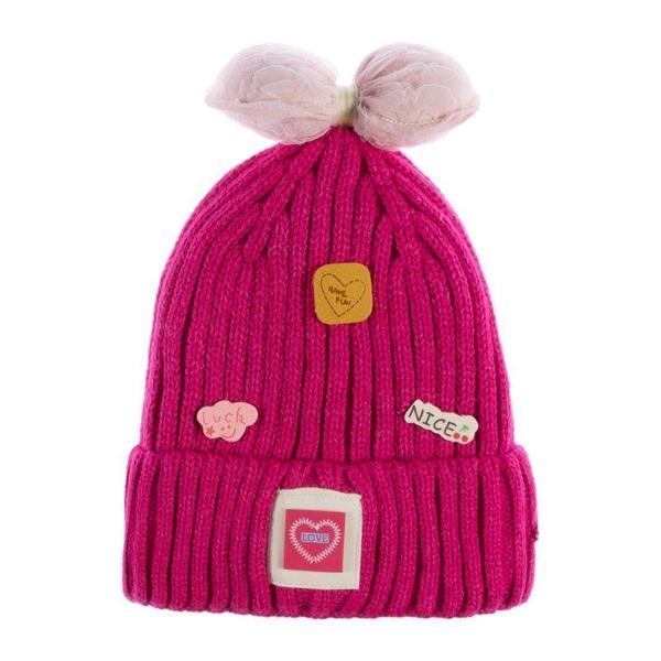 Kitti Çocuk Kız Kulaklı Bere (4-8 Yaş) K24130-02 Fuşya - Image 1