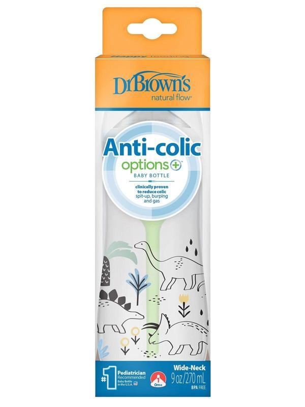 Dr.Brown's Geniş Ağız PP Antikolik Options Biberon  270 ml Erkek - Image 1
