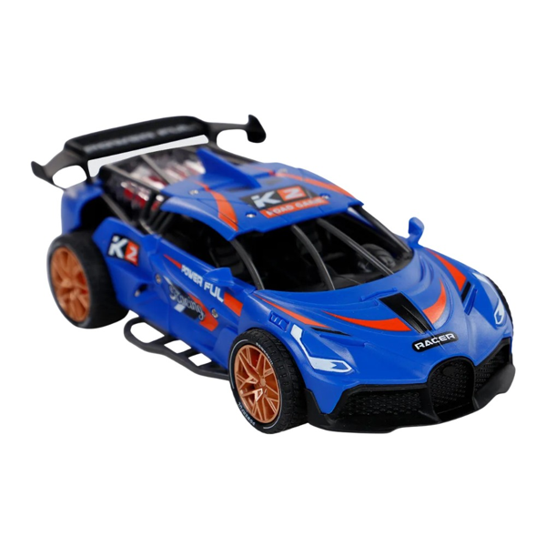 Sürtmeli Sesli Işıklı Spor Arabalar 18 cm - Mavi - Image 1