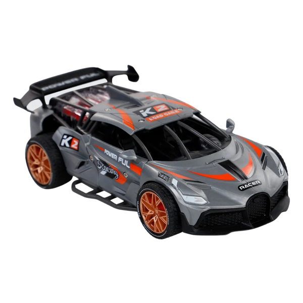 Sürtmeli Sesli Işıklı Spor Arabalar 18 cm - Gri - Image 1