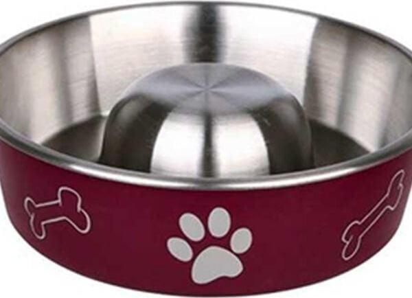 Trixie Pati ve Kemik Desenli Köpek Yavaş Besleme Mama Kabı 1.4 Lt 21 Cm - Image 1