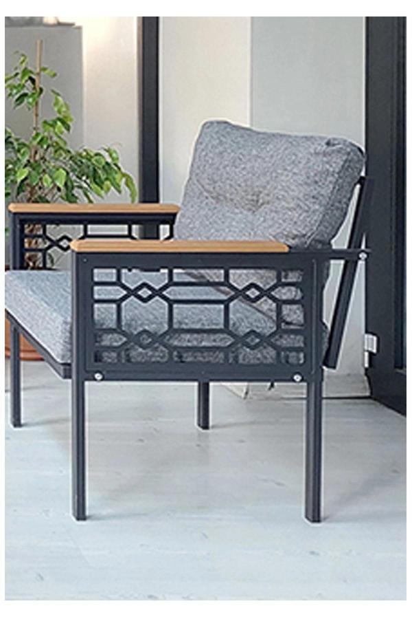 Adımshos tekli Lazer Balkon-Bahçe-Ofis-Kafe Çay Seti Koltuk Oturma Takımı-Oturma Grubu - Image 1