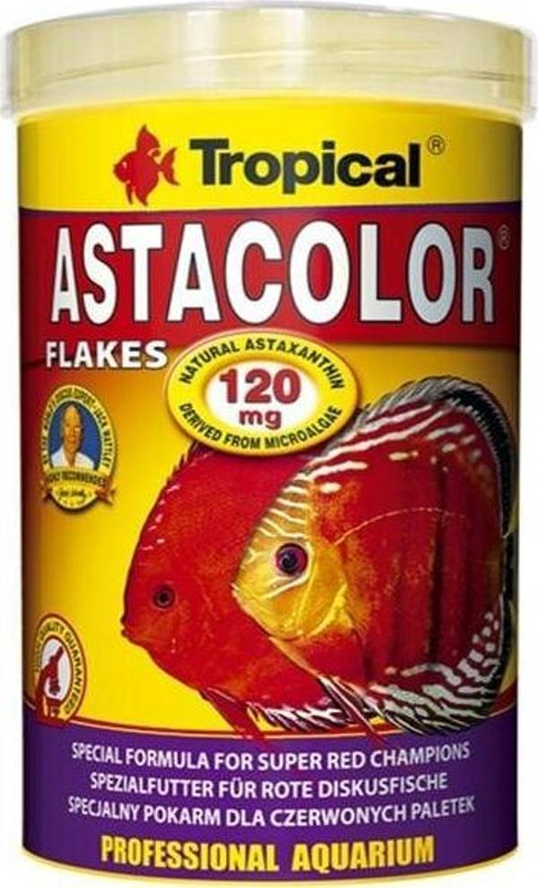 Tropical Astacolor Flakes Kırmızı Discus Balıkları için Astaksantinli Pul Yem 100 Ml - Image 1