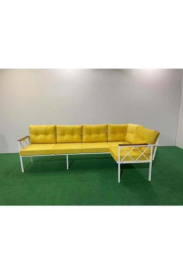 Köşe Koltuk Takımı , 3 2 Balkon-bahçe-kafe-çay Seti-koltuk Takımı-mutfak Köşe Beyaz Profil - Image 1