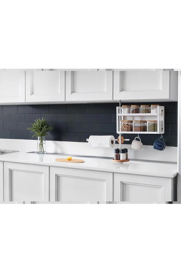 Baharat Havlu Bardak ve Mutfak Aksesuarları Düzenleyici Organizer Şık Ayna ve Döner Mekanizma - Image 1