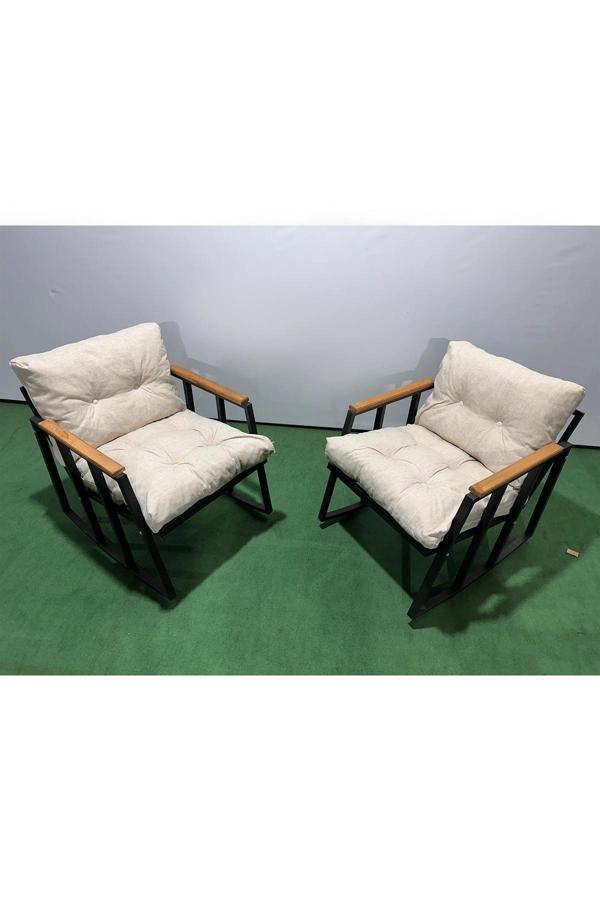 Balkon-bahçe-kafe Çay Seti Koltuk Oturma Takımı,oturma Grubu Çaysetleri Sallanır Koltuk MİAMİ - Image 1