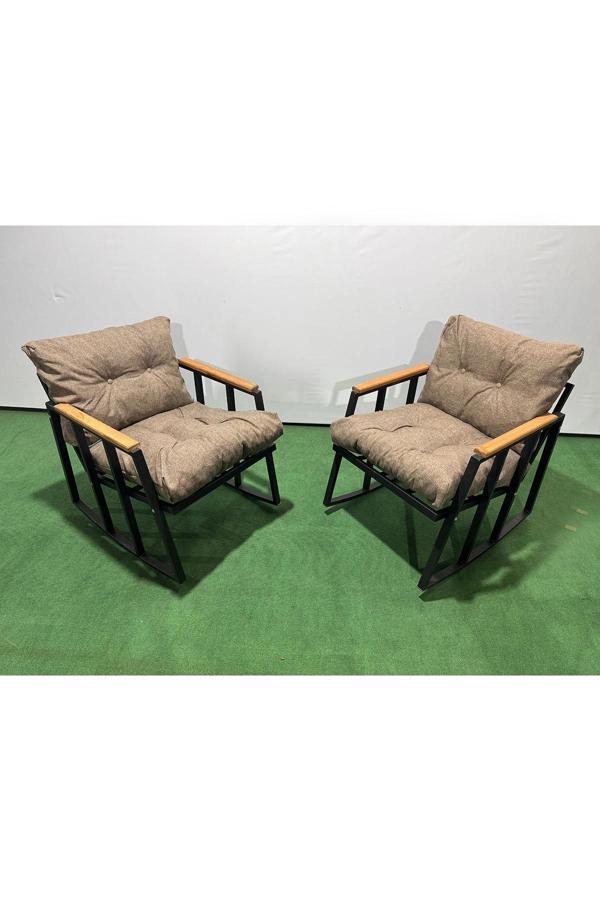 Balkon-bahçe-kafe Çay Seti Koltuk Oturma Takımı,oturma Grubu Çaysetleri Sallanır Koltuk MİAMİ - Image 1