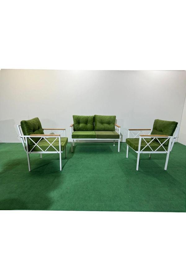 2+1+1 Beyaz profil Balkon-bahçe-kafe- Çay Seti-koltuk Takımı-oturma Grubu-ofis Koltuğu - Image 1