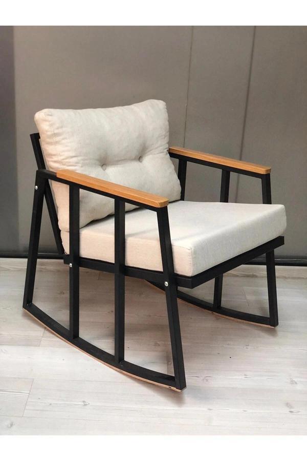 Adınshops Sallanan Sandalye Tv Koltuğu Kafe-balkon-mutfak-berjer-ofis-salon Sallanır Tekli Koltuk - Image 1