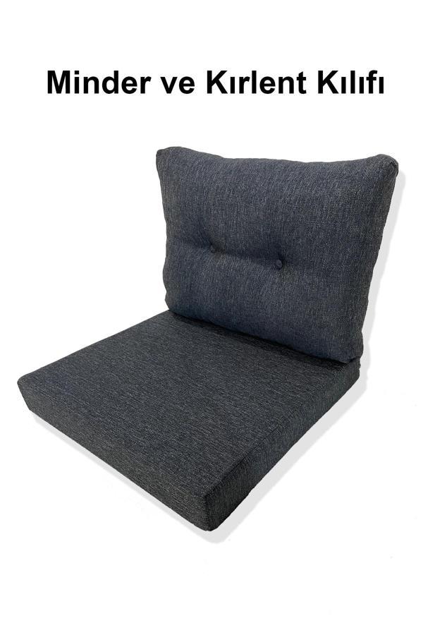 1 Adet Bahçe Balkon Mobilyası Minderi Kılıfı (1 ADET MİNDER, 1 ADET KIRLENT Yanlızca Kılıf Gönderile - Image 1