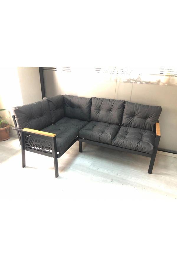 Miami melisa 2+2 Köşe Yön değiştirilebilir Koltuk Takımı Balkon-bahçe-kafe-mutfak-takımı - Image 1