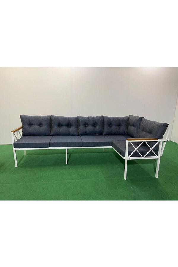 Köşe Koltuk Takımı , 3 2 Balkon-bahçe-kafe-çay Seti-koltuk Takımı-mutfak Köşesi Beyaz Profil - Image 1