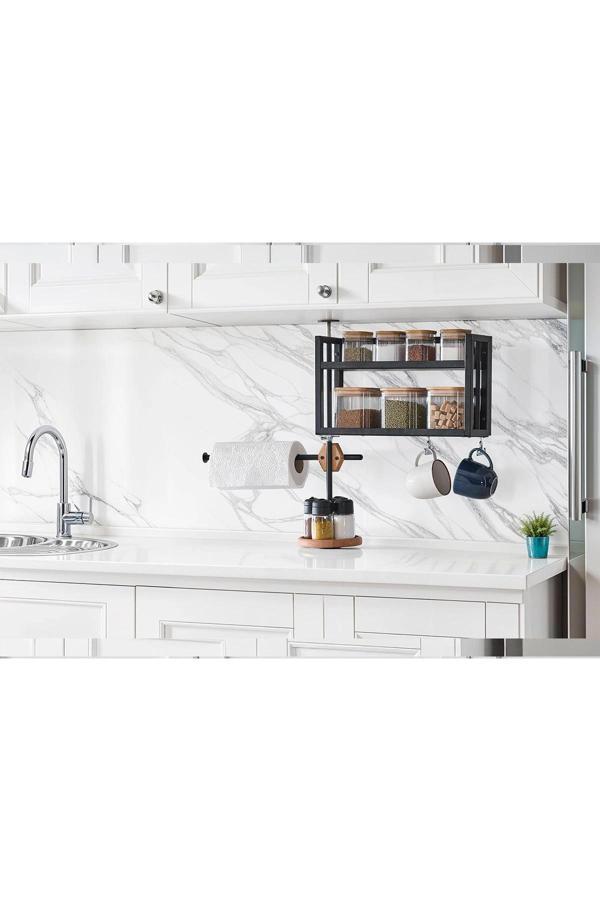 Baharat Havlu Bardak Ve Mutfak Aksesuarları Düzenleyici Organizer Şık Ayna Kahve Köşesi - Image 1