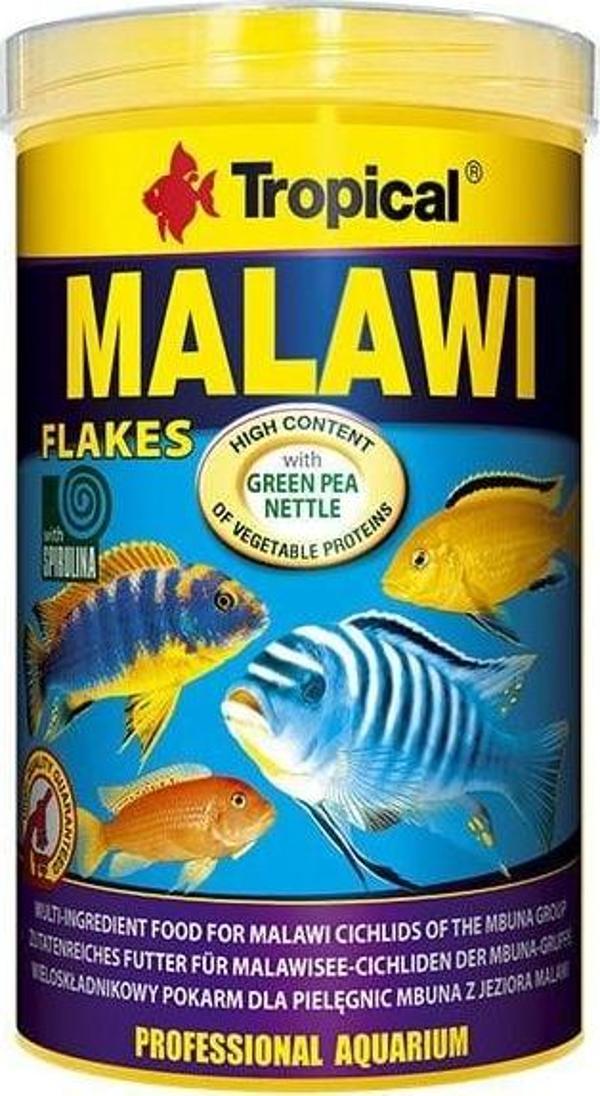 Tropical Malawı Flakes Malawı Cichlid Balıkları için Pul Balık Yemi 250 Ml 50 Gr - Image 1