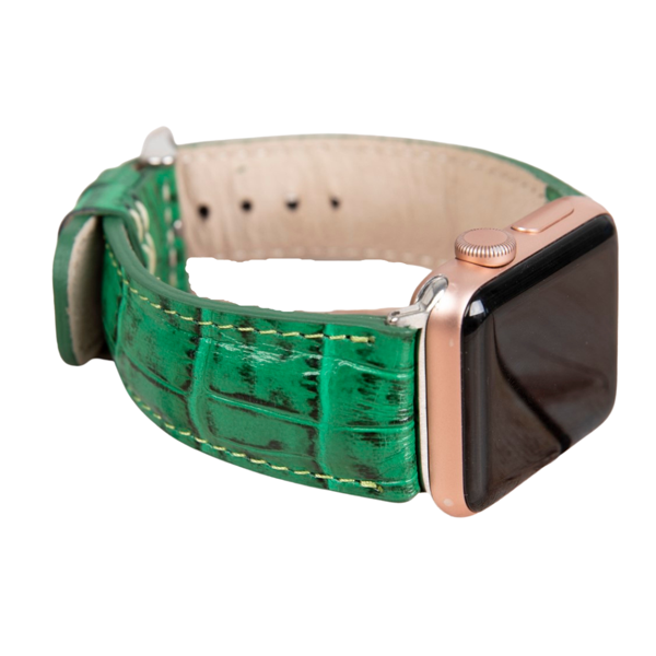 Apple Watch Uyumlu Deri Kordon 42-44-45mm Croco YK04 - Image 1