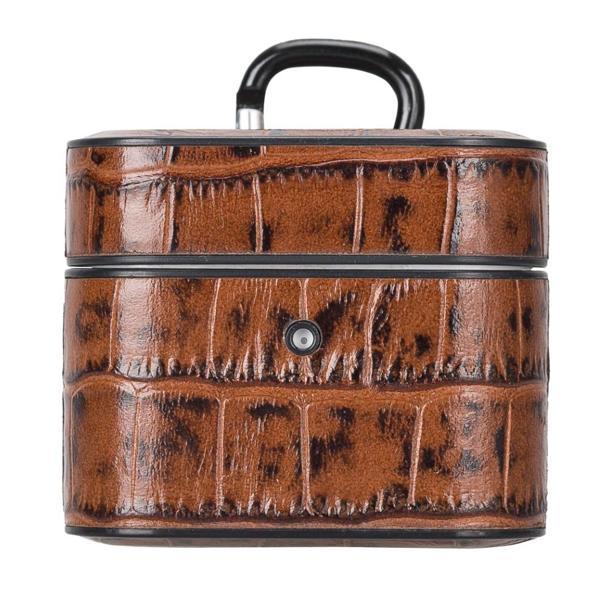 Casquet Apple AirPods 3.nesil Uyumlu Deri Kılıf YK6 Taba - Image 1