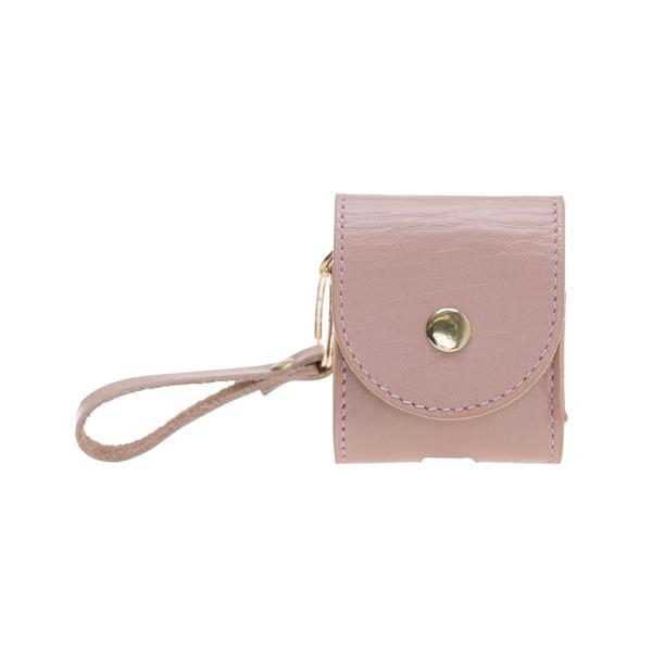 Apple AirPods 2.nesil Uyumlu Deri Kılıf Mai Snap NU2 Pembe - Image 1