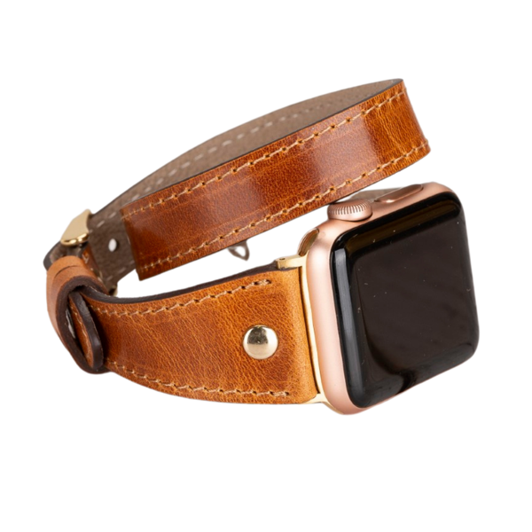 Apple Watch Uyumlu Deri Kordon 42-44-45mm Slim DT GT V18 - Image 1