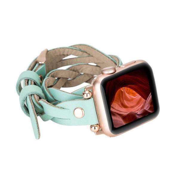 Apple Watch Uyumlu Deri Kordon 38-40-41mm DT RT BRN7 - Image 1