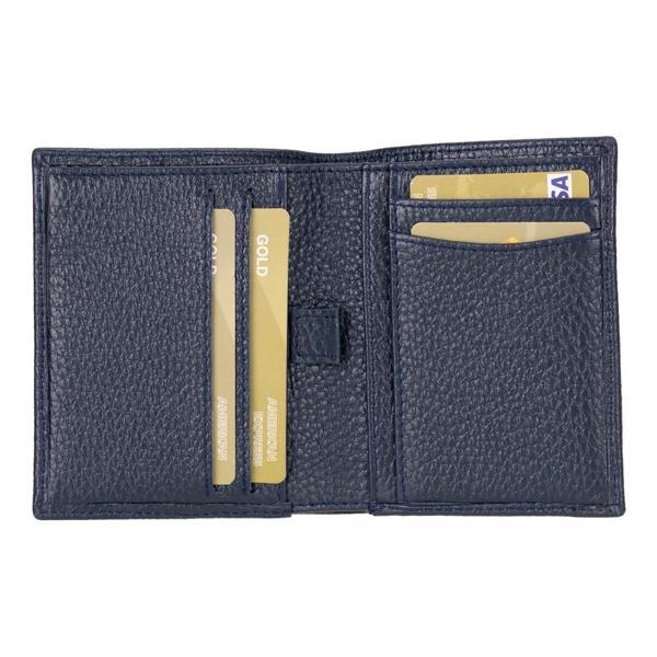 Purahide Deri Cüzdan, 7 Adet Kart Bölmesi, Dokulu Lacivert - Image 1
