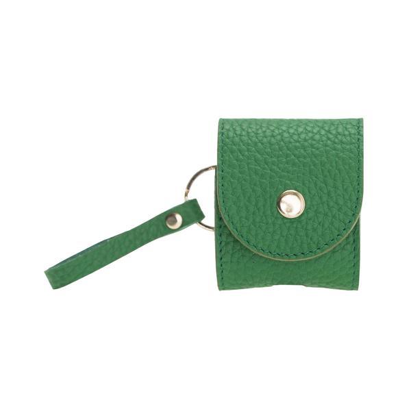 Apple AirPods 2.nesil Uyumlu Deri Kılıf Mai Snap ERC4 Yeşil - Image 1