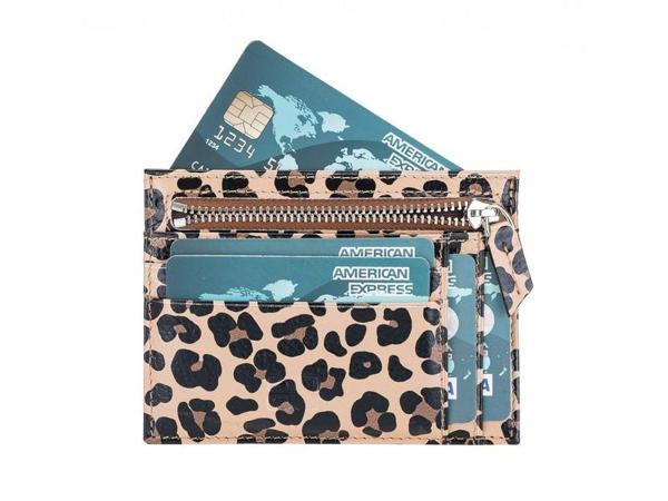 Zip Deri Fermuarlı Kartlık ZPCH LEO-NE Leopar - Image 1