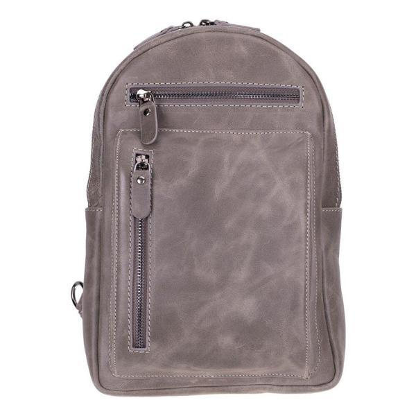 Blake Gerçek Deri Çapraz Çanta Antik Efektli Gri - Image 1