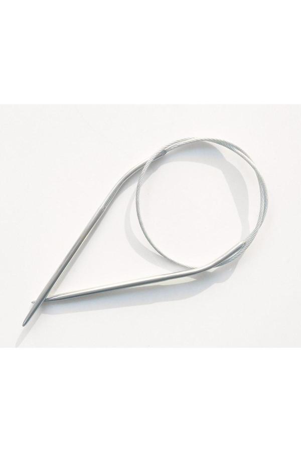 Sultan / Yabalı Çelik Telli Misinalı Şiş ( Kol Için Özel Kısa Şiş) 40 Cm No:3.00 Mm L Örgü Şişi - Image 1